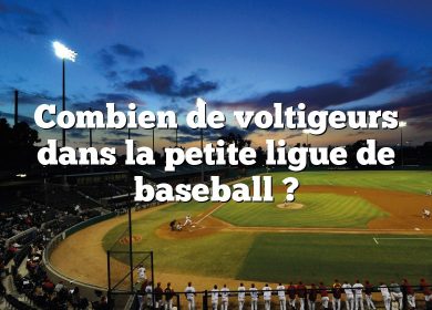 Combien de voltigeurs dans la petite ligue de baseball ?